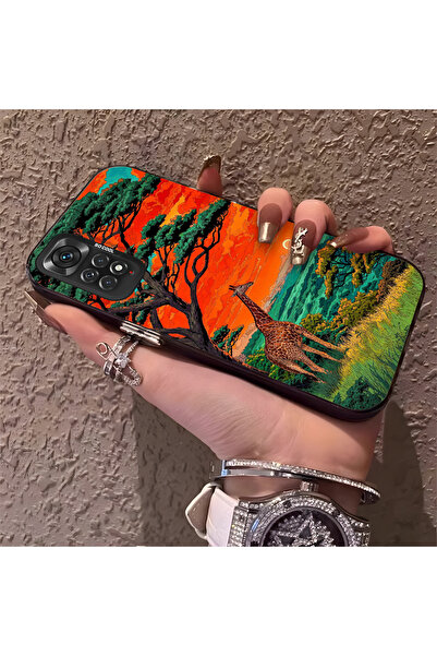 Hontinga حافظة متوافقة مع هاتف Redmi Note 11 مصنوعة من السيليكون بحافة صلبة و...