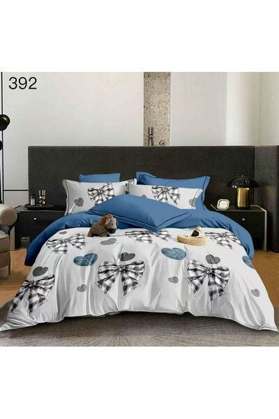 ANATOLIATEKSTILE Finet Bed Linen 6 Pieces, Complete Matrimonial Set, Modern M...