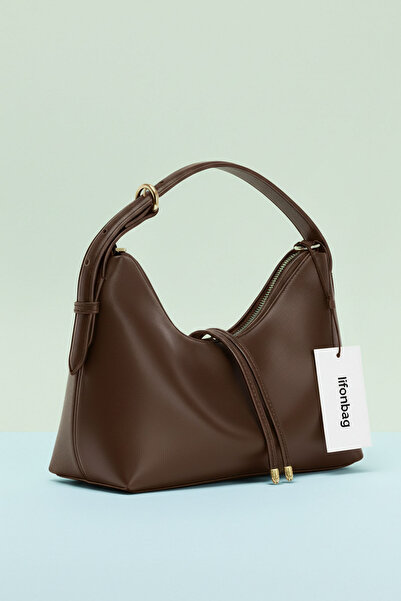 Lifonbag Kadın Mini Boy Top Detaylı Uzun Çapraz Askılı El & Omuz Çantası (20x...