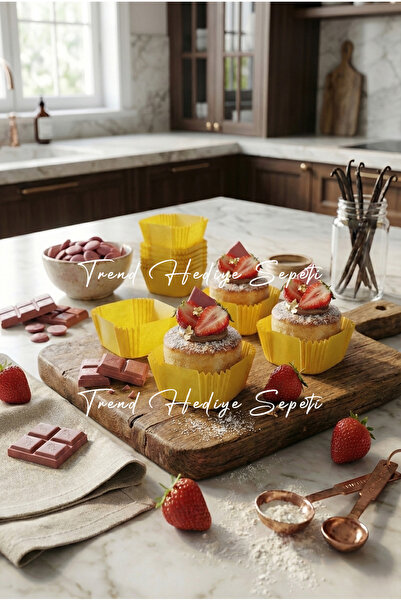 Trend Hediye Sepeti Mini Square Cupcake Capsule - Oil-Proof Premium Disposabl...