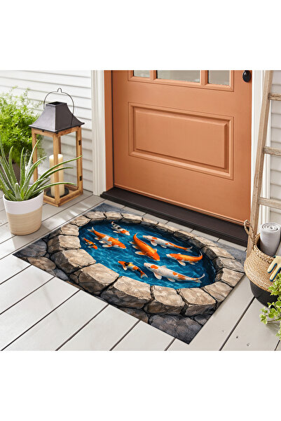 PATRON KP_222 Kapı Önü Paspas Kaymaz Pvc Dot Taban , Makinada Yıkanabilir