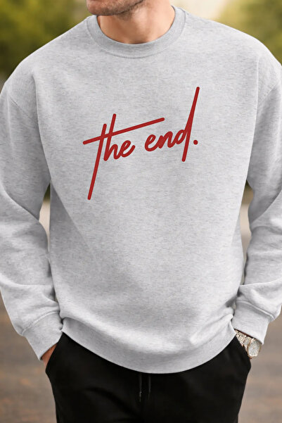 Pink Sky Unisex cu imprimeu guler rotund Swea tricou supradimensionat Bumbac ...