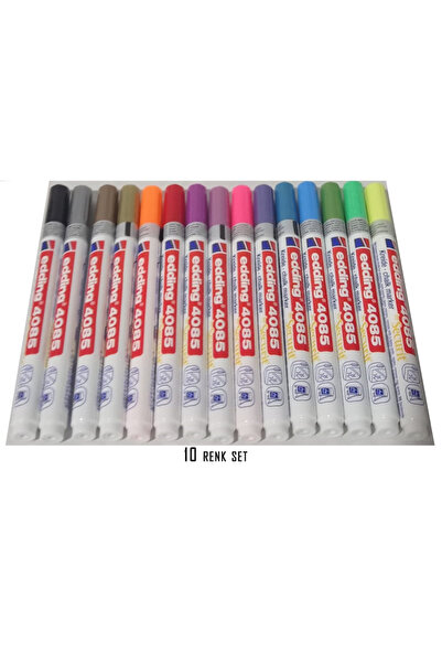 Edding Renkli Likit Cam Tebeşir Kalem Seti 10 Renk