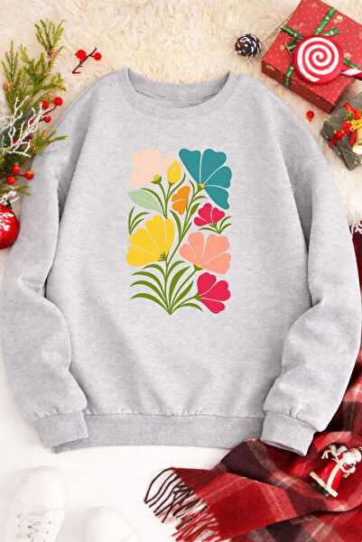 Pink Sky Φούτερ Unisex με τύπωμα με λαιμόκοψη oversized βαμβακερό καθημερινό ...