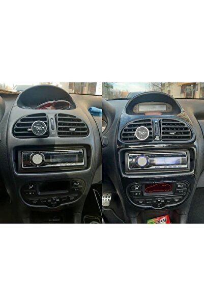 ODAC TUNING طقم تغليف بيجو 206 باللون الأسود اللامع، يشمل تغليف المقصورة والك...