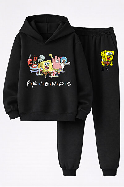 MAGORS Spongebob Printed 3-Thread Quality Sweatshirt and Sweatpants F1 Childr...