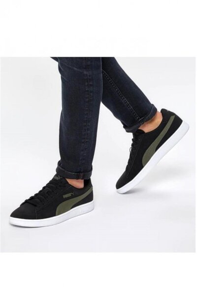 Puma Мъжки ежедневни спортни обувки Smash Buck V2 - Черни - 365160