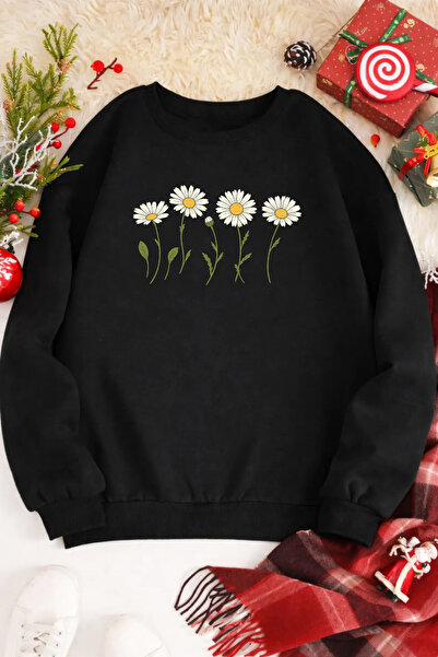 Pink Sky سويت شيرت برقبة دائرية للجنسين مطبوع مصنوع من القطن قصة فضفاضة مريح ...