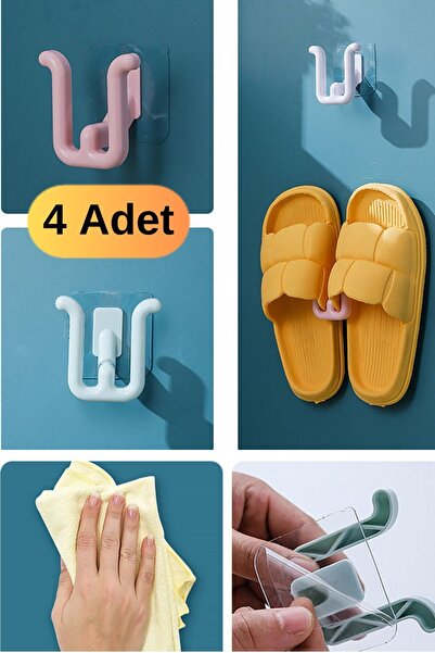 Munico Banyo Terlik Rafı Rafı Drenaj Terlik Duvara yapışkanlı Kancası Tuvalet...