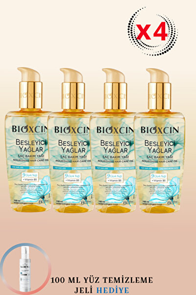 Bioxcin Besleyici Yağlar Saç Bakım Yağı 150 ml 4 ADET + 100ml Yüz Yıkama Jeli...