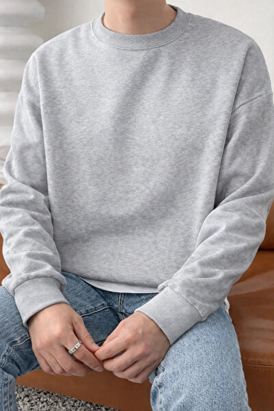 Pink Sky سويت شيرت برقبة دائرية للجنسين مطبوع مصنوع من القطن قصة فضفاضة مريح ...