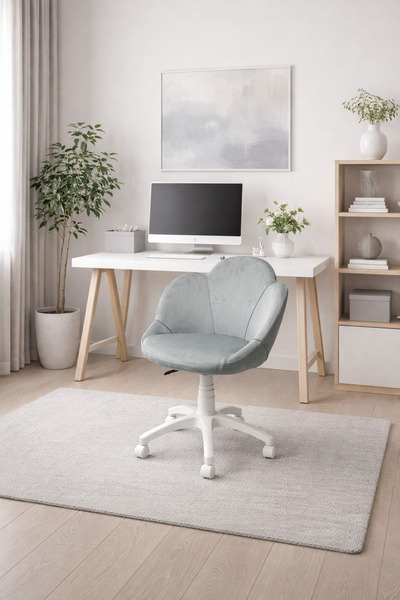 KUZEYSANDALYE Papatya Beyaz Ayaklı Çalışma Sandalyesi Yetişin ve Çocuk Bilgis...