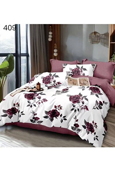ANATOLIATEKSTILE Finet Bed Linen 6 Pieces, Complete Matrimonial Set, Modern M...