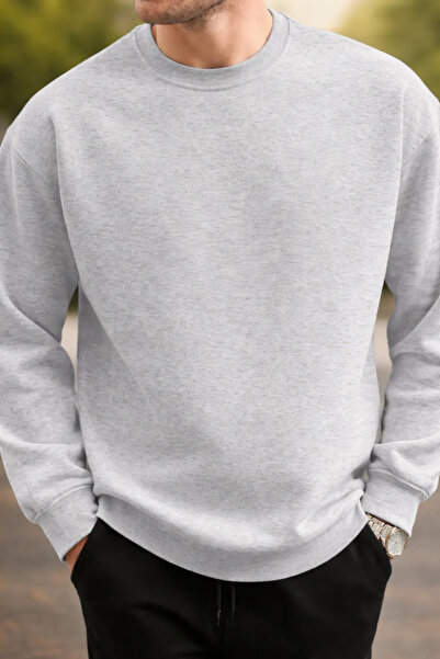 Pink Sky Unisex cu imprimeu guler rotund Swea tricou supradimensionat Bumbac ...