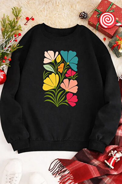 Pink Sky Φούτερ Unisex με τύπωμα με λαιμόκοψη oversized βαμβακερό καθημερινό ...