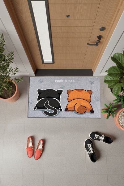 PATRON Kp_244 Door Mat Non-Slip Pvc Dot Base, Machine Washable