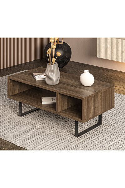 MERT SERT MOBİLYA Roma Orta Sehpa 90cm x 45cm Metal Ayaklı