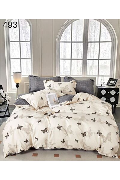 ANATOLIATEKSTILE Finet Bed Linen 6 Pieces, Complete Matrimonial Set, Modern M...