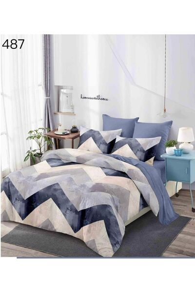 ANATOLIATEKSTILE Finet Bed Linen 6 Pieces, Complete Matrimonial Set, Modern M...