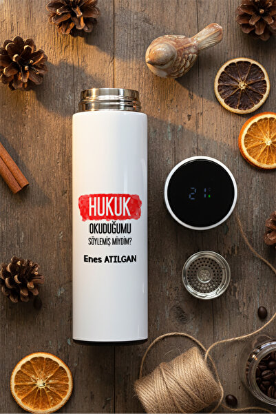 Hedizu Avukata Hediye Kişiye Özel Filtreli Dijital Göstergeli Termos Avukat H...