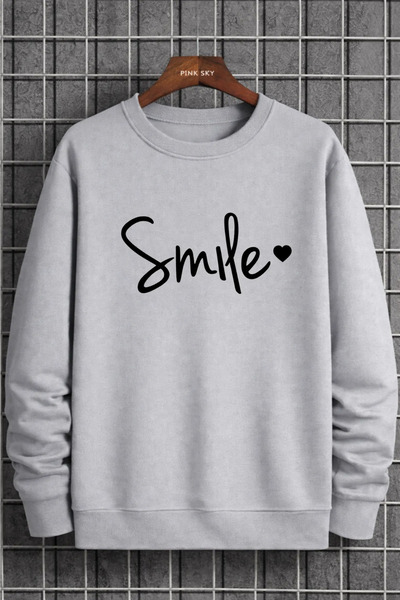 Pink Sky Unisex cu imprimeu guler rotund Swea tricou supradimensionat Bumbac ...