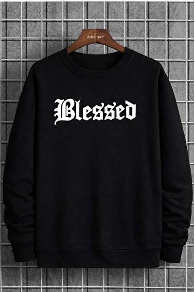 Pink Sky Φούτερ Unisex με τύπωμα με λαιμόκοψη oversized βαμβακερό καθημερινό ...