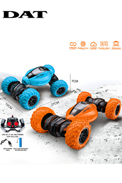 DAT Stunt Twisting Remote Control Car 2.4G, 360° Spins All-Terrain Off-Road A...