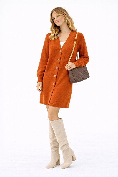 cheen Women's Cream Color Thessaloniki Knitted Cardigan