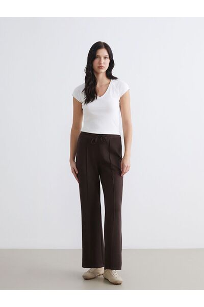 LC Waikiki Women's Wide Leg Sweatpants with Elastic Waist