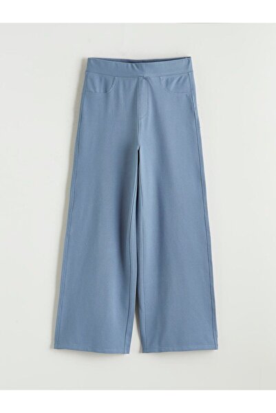 LC Waikiki Denim Look Wide Leg Girls' Sweatpants