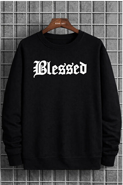 Pink Sky Φούτερ Unisex με τύπωμα με λαιμόκοψη oversized βαμβακερό καθημερινό ...