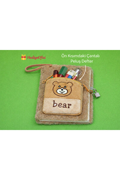 hediyeofisi Подарунковий офіс Сумка з плюшевим замком – щоденник з передньою ...