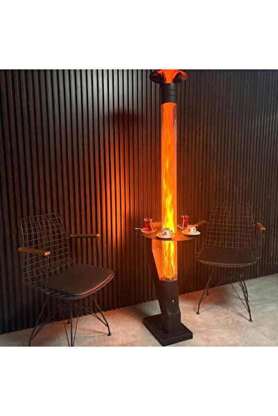 Utaylife Modern Tasarım Dış Mekan Bahçe Tipi Şömine 180 cm Cam Borulu Dekorat...