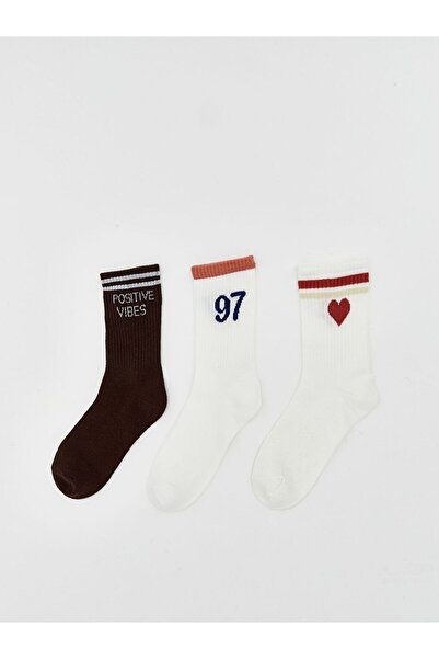 LC Waikiki Patterned Women's Socks 3-Piece