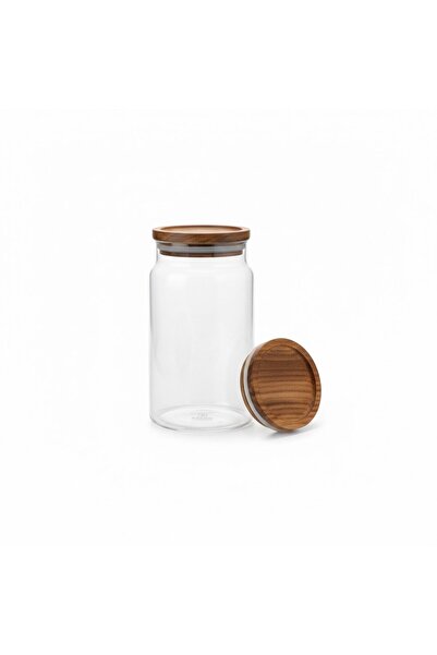 GFSMORE 750 ml Acacia Lid Jar