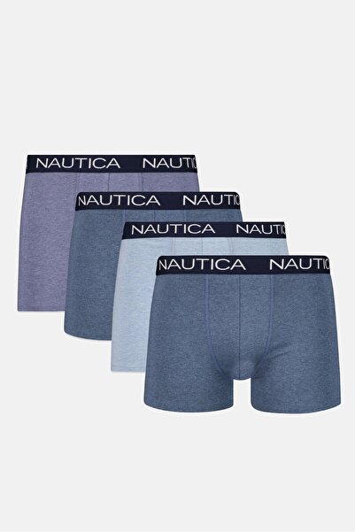 Nautica Men 4 Piece Brand Logo Boxer Brief, Multicolor