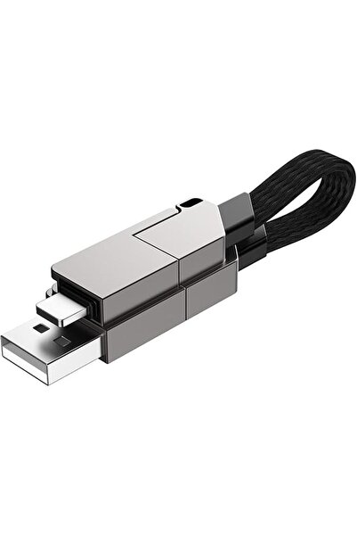 The Bros Zinc Alloy 6-in-1 USB Multi Charging Cable, Keychain Cable, Magnetic...