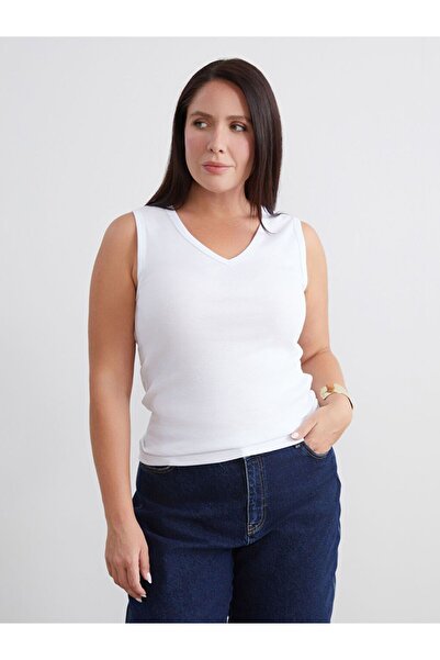 LC Waikiki Plus Size V-Neck Women's Tank Top