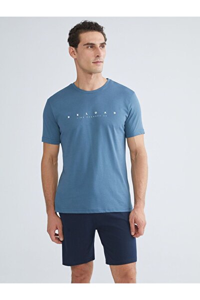 LC Waikiki طقم بيجامة رجالي ذو مقاس قياسي مع شورت