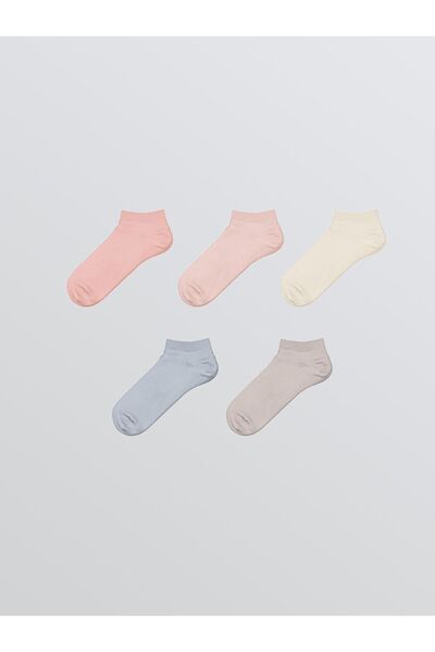 LC Waikiki Women's Plain Booties Socks 5-Pack