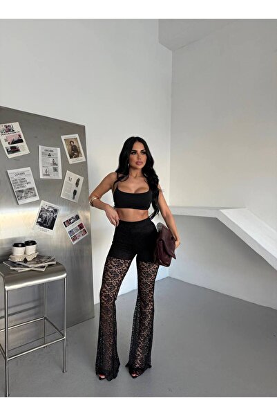 NİCE STYLE ΓΥΝΑΙΚΕΙΟ ΙΣΠΑΝΙΚΟ ΠΑΝΤΕΛΟΝΙ GUPUR ΜΕ ΛΑΣΤΙΧΕΣ ΣΤΗΝ ΜΕΣΗ ΚΑΙ ΛΑΣΤΙ...