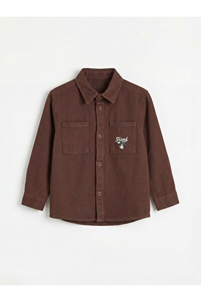 LC Waikiki Бродерана габардинена риза за момчета