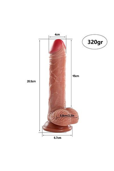 Odins Shop USB Manyetik Şarjlı 20,5 cm İleri Geri Hareketli Titreşimli Dildo - Marvin