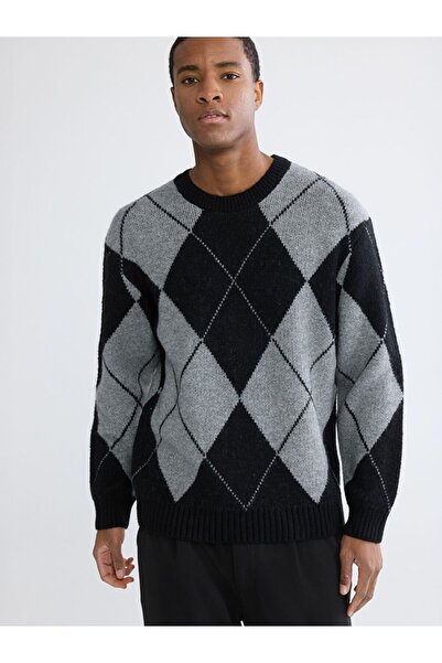 LC Waikiki Baklava Patterned Knitwear Men's Sweater