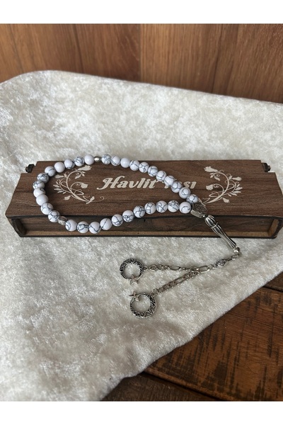 Barışhanesi Havlit Taşı Misina İpli Tespih | Ay Yıldız Püsküllü Özel Tasarım ...