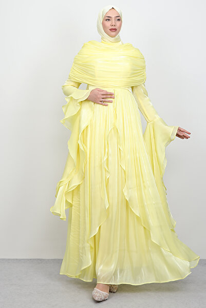 Lamia Giyim Ebru Yoryo Abiye Sarı