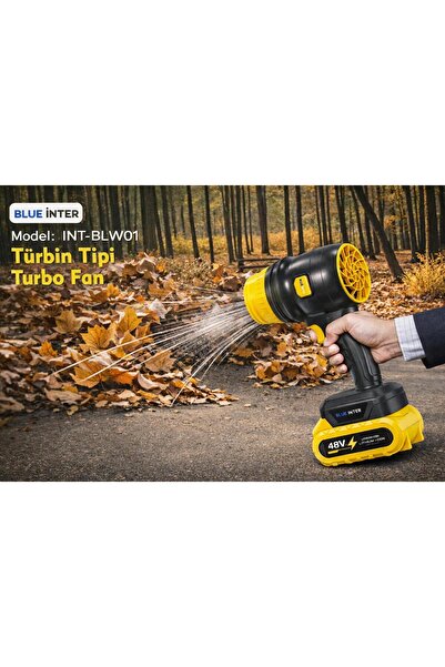 BLUE İNTER 48V 1200MAH 34000RPM 0.6 KG ŞARJLI KABLOSUZ TÜRİBİN TİPİ TURBO FAN...