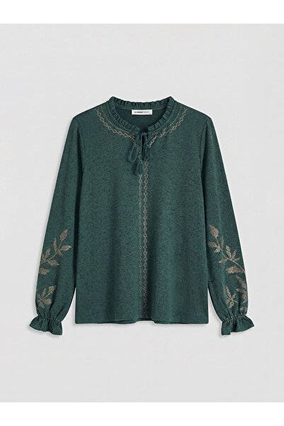 LC Waikiki Bluză cu model cu guler legat