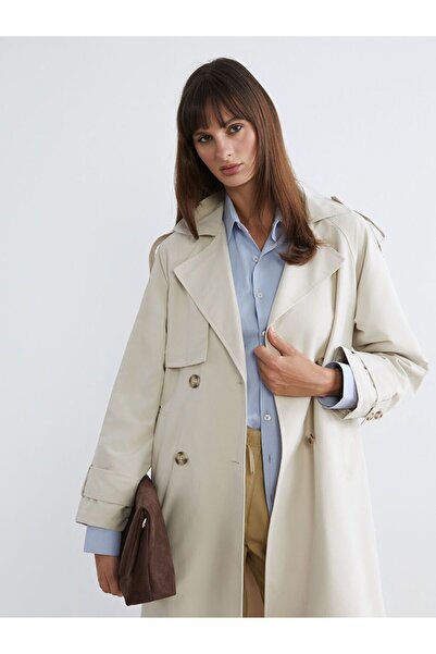 LC Waikiki Double Breasted Collar Women's Trench Coat