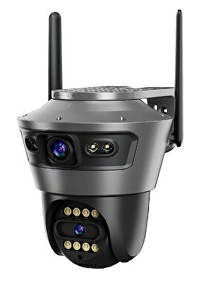 EXENAR 4 MP 4k Ultra Hd Alarmlı Suya Dayanıklı Çift Lensli 2.4g Ip Dış Mekan ...